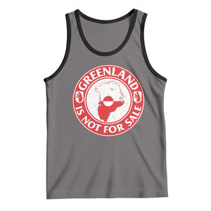 Greenland Is Not For Sale Tank Top Political Statement Arms of Greenland TS11 Deep Heather Black Print Your Wear
