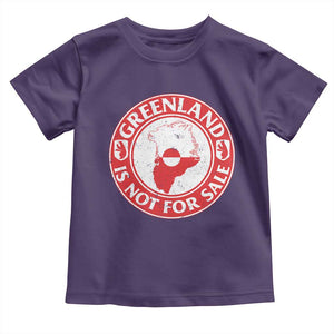 Greenland Is Not For Sale Toddler T Shirt Political Statement Arms of Greenland TS11 Purple Print Your Wear