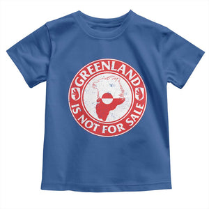 Greenland Is Not For Sale Toddler T Shirt Political Statement Arms of Greenland TS11 Royal Blue Print Your Wear