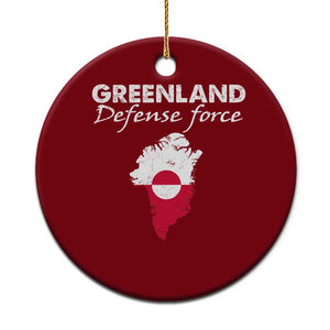 Greenland Defense Force Ceramic Ornament Political Statement Greenland Policy TS11 1pc Red Print Your Wear