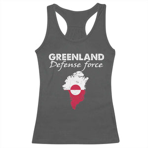 Greenland Defense Force Racerback Tank Top Political Statement Greenland Policy TS11 Dark Heather Print Your Wear