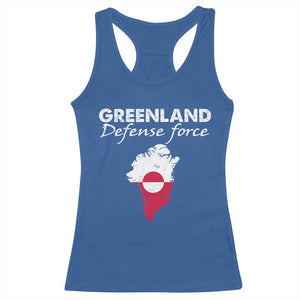 Greenland Defense Force Racerback Tank Top Political Statement Greenland Policy TS11 Royal Blue Print Your Wear
