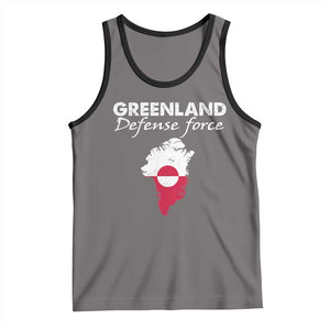 Greenland Defense Force Tank Top Political Statement Greenland Policy TS11 Deep Heather Black Print Your Wear