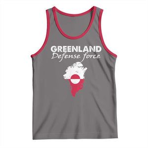 Greenland Defense Force Tank Top Political Statement Greenland Policy TS11 Deep Heather Red Print Your Wear