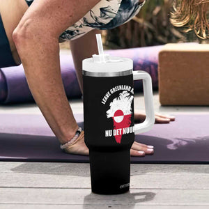 Nu Det Nuuk Leave Greenland Alone Tumbler With Handle Political Statement Greenland Policy TS11 Print Your Wear