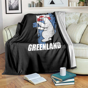 I Stand With Greenland Throw Blanket Polar Bear Greenland Protest TS11 Print Your Wear