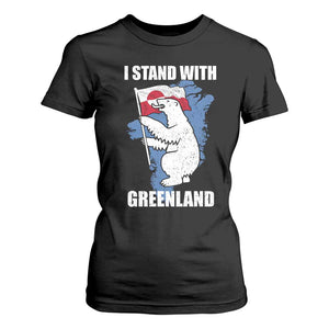 I Stand With Greenland T Shirt For Women Polar Bear Greenland Protest TS11 Black Print Your Wear