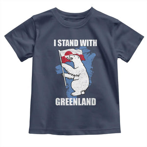 I Stand With Greenland Toddler T Shirt Polar Bear Greenland Protest TS11 Navy Print Your Wear