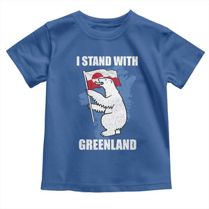 I Stand With Greenland Toddler T Shirt Polar Bear Greenland Protest TS11 Royal Blue Print Your Wear