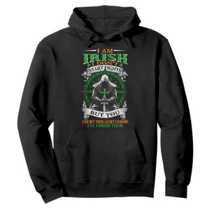 Irish Pride Hoodie I Am Irish I Don't Start Fights But You Can Bet Your Lucky Charms TS11 Black Print Your Wear