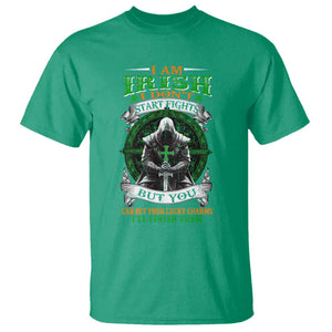 Irish Pride T Shirt I Am Irish I Don't Start Fights But You Can Bet Your Lucky Charms TS11 Irish Green Print Your Wear