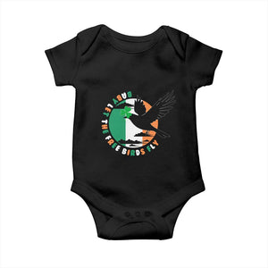 Irish Pride Baby Onesie Baby Let The Free Birds Fly Ireland Flag Shamrock TS11 Black Print Your Wear