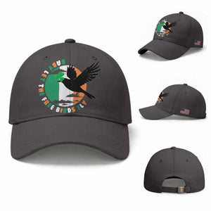 Irish Pride Baseball Cap Baby Let The Free Birds Fly Ireland Flag Shamrock TS11 Baseball Cap Universal Fit Dark Gray Print Your Wear