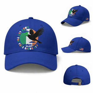Irish Pride Baseball Cap Baby Let The Free Birds Fly Ireland Flag Shamrock TS11 Baseball Cap Universal Fit Royal Blue Print Your Wear