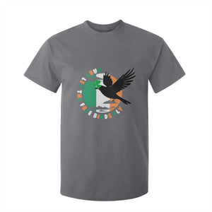 Irish Pride T Shirt For Kid Baby Let The Free Birds Fly Ireland Flag Shamrock TS11 Charcoal Print Your Wear