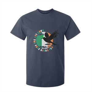 Irish Pride T Shirt For Kid Baby Let The Free Birds Fly Ireland Flag Shamrock TS11 Navy Print Your Wear