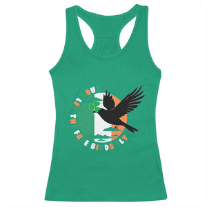 Irish Pride Racerback Tank Top Baby Let The Free Birds Fly Ireland Flag Shamrock TS11 Irish Green Print Your Wear