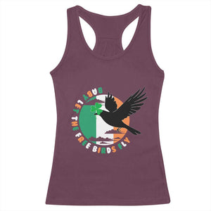 Irish Pride Racerback Tank Top Baby Let The Free Birds Fly Ireland Flag Shamrock TS11 Maroon Print Your Wear