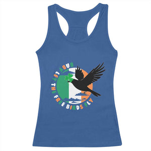 Irish Pride Racerback Tank Top Baby Let The Free Birds Fly Ireland Flag Shamrock TS11 Royal Blue Print Your Wear