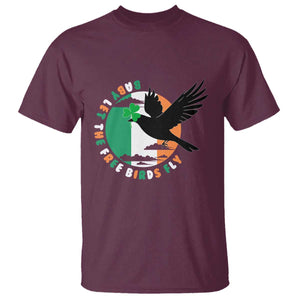Irish Pride T Shirt Baby Let The Free Birds Fly Ireland Flag Shamrock TS11 Maroon Print Your Wear