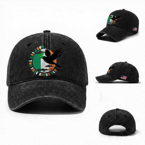 Irish Pride Washed Cotton Baseball Cap Baby Let The Free Birds Fly Ireland Flag Shamrock TS11 Washed Cap Universal Fit Black Print Your Wear