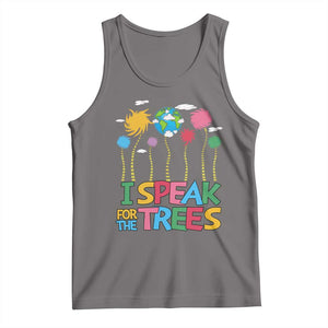 Funny Earth Day I Speak For The Trees Tank Top Hippie Trees TS11 Deep Heather Print Your Wear