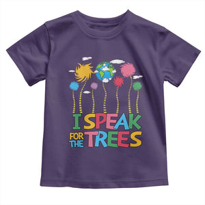 Funny Earth Day I Speak For The Trees Toddler T Shirt Hippie Trees TS11 Purple Print Your Wear