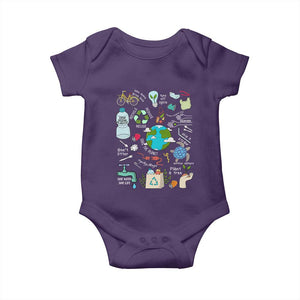 Earth Day Ecological sustainability Environment Protection Baby Onesie TS11 Purple Print Your Wear
