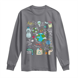 Earth Day Ecological sustainability Environment Protection Long Sleeve Shirt TS11 Charcoal Print Your Wear