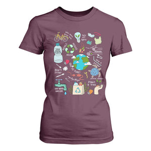 Earth Day Ecological sustainability Environment Protection T Shirt For Women TS11 Maroon Print Your Wear