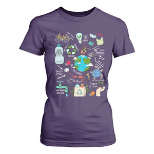 Earth Day Ecological sustainability Environment Protection T Shirt For Women TS11 Purple Print Your Wear
