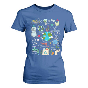 Earth Day Ecological sustainability Environment Protection T Shirt For Women TS11 Royal Blue Print Your Wear