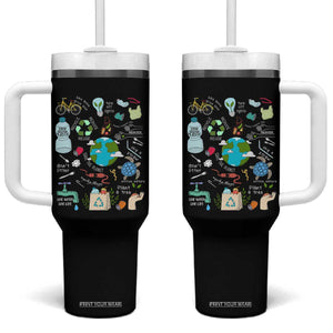 Earth Day Ecological sustainability Environment Protection Tumbler With Handle TS11 One Size: 40 oz Black Print Your Wear