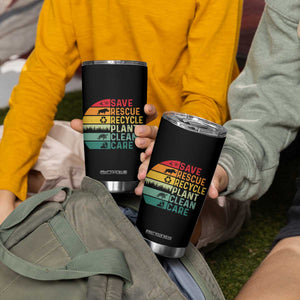 Earth Day Tumbler Cup Save Bees Rescue Animals Recycle Plastic TS11 Print Your Wear