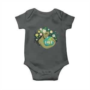 LOVE Mother Earth Day Save Our Planet Environment Green Baby Onesie TS11 Dark Heather Print Your Wear