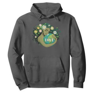 LOVE Mother Earth Day Save Our Planet Environment Green Hoodie TS11 Dark Heather Print Your Wear