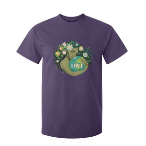 LOVE Mother Earth Day Save Our Planet Environment Green T Shirt For Kid TS11 Purple Print Your Wear