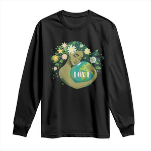 LOVE Mother Earth Day Save Our Planet Environment Green Long Sleeve Shirt TS11 Black Print Your Wear