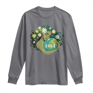 LOVE Mother Earth Day Save Our Planet Environment Green Long Sleeve Shirt TS11 Charcoal Print Your Wear