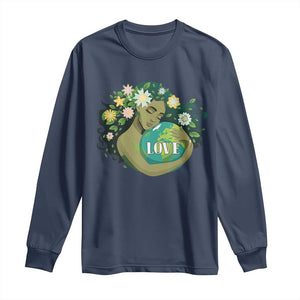 LOVE Mother Earth Day Save Our Planet Environment Green Long Sleeve Shirt TS11 Navy Print Your Wear