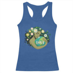 LOVE Mother Earth Day Save Our Planet Environment Green Racerback Tank Top TS11 Royal Blue Print Your Wear