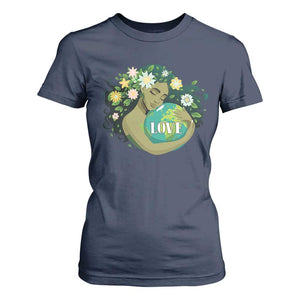 LOVE Mother Earth Day Save Our Planet Environment Green T Shirt For Women TS11 Navy Print Your Wear