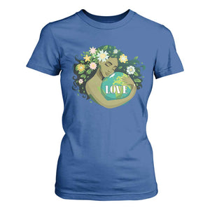 LOVE Mother Earth Day Save Our Planet Environment Green T Shirt For Women TS11 Royal Blue Print Your Wear