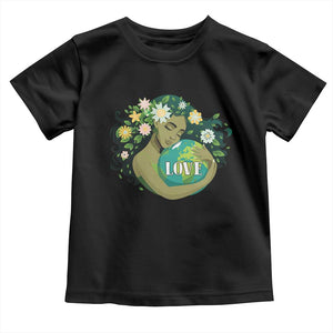 LOVE Mother Earth Day Save Our Planet Environment Green Toddler T Shirt TS11 Black Print Your Wear