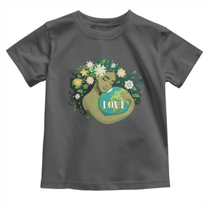 LOVE Mother Earth Day Save Our Planet Environment Green Toddler T Shirt TS11 Dark Heather Print Your Wear