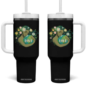 LOVE Mother Earth Day Save Our Planet Environment Green Tumbler With Handle TS11 One Size: 40 oz Black Print Your Wear