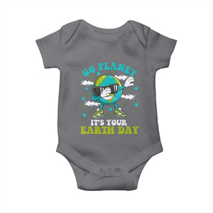 Funny Go Planet It's Your Earth Day Baby Onesie Dabbing Earth Flower TS11 Charcoal Print Your Wear