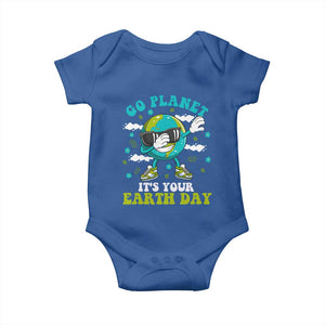 Funny Go Planet It's Your Earth Day Baby Onesie Dabbing Earth Flower TS11 Royal Blue Print Your Wear