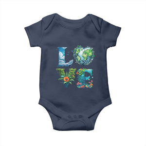 LOVE Planet Nature Anniversary Earth Day Baby Onesie TS11 Navy Print Your Wear