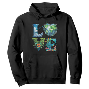 LOVE Planet Nature Anniversary Earth Day Hoodie TS11 Black Print Your Wear